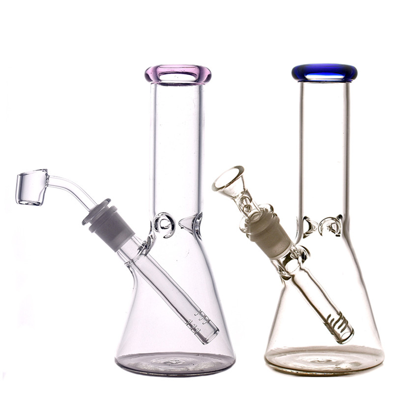 Bongs Glass Water Pipes Bongs Pyrex Water Bongs with Colorful Lips 14mm Joint Beaker Bong with quartz banger nail
Bongs Glass Water Pipes Bongs Pyrex Water Bongs with Colorful Lips 14mm Joint Beaker Bong with quartz banger nail