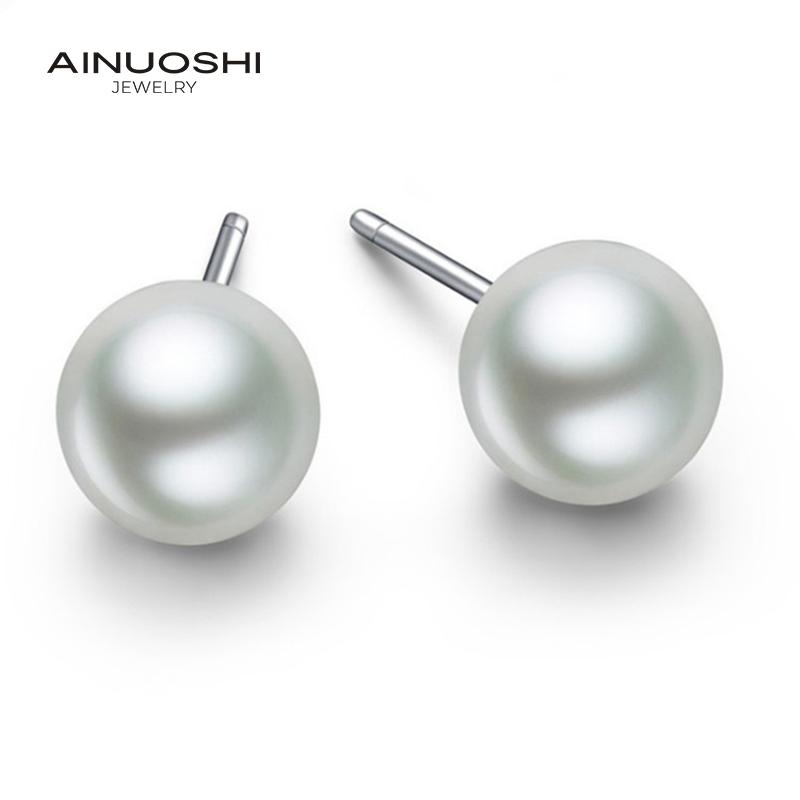 Stud AINUOSHI 925 Sterling Silver Round White Gold Pearl Earrings For Women Jewelry Gifts
Stud AINUOSHI 925 Sterling Silver Round White Gold Pearl Earrings For Women Jewelry Gifts