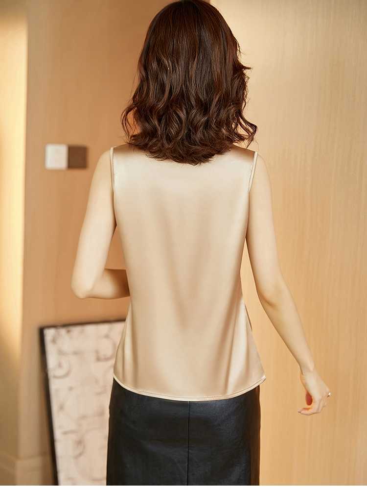 Summer Korean Fashion Silk Tank Top Women Satin Office Lady Lace Solid Black Cami Plus Size XXXL/5XL for 210531