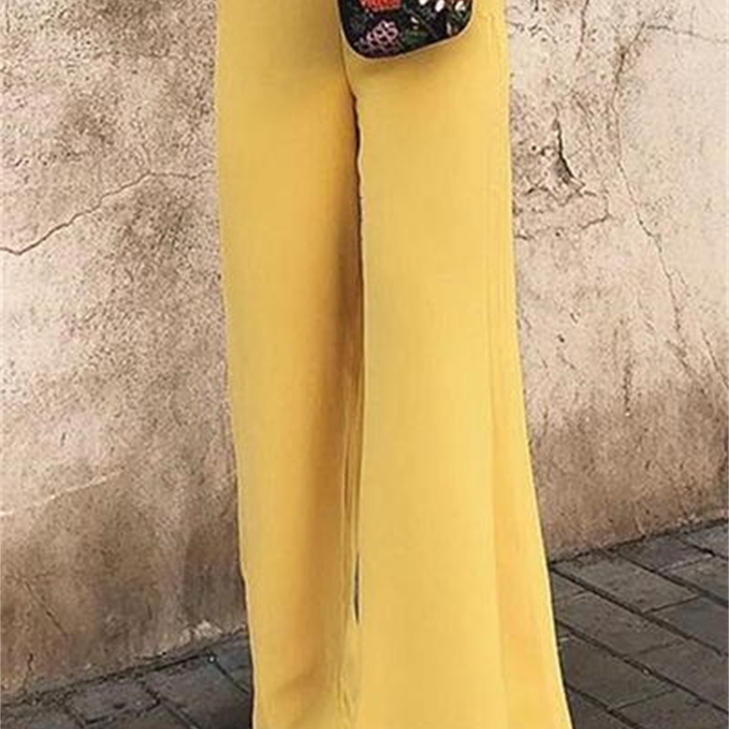 Summer Sexy Deep V Neck Party Jumpsuit Women High Waist Solid Overalls Elegant Sleeveless Long Wide Leg Pants Bodysuit XL T200509