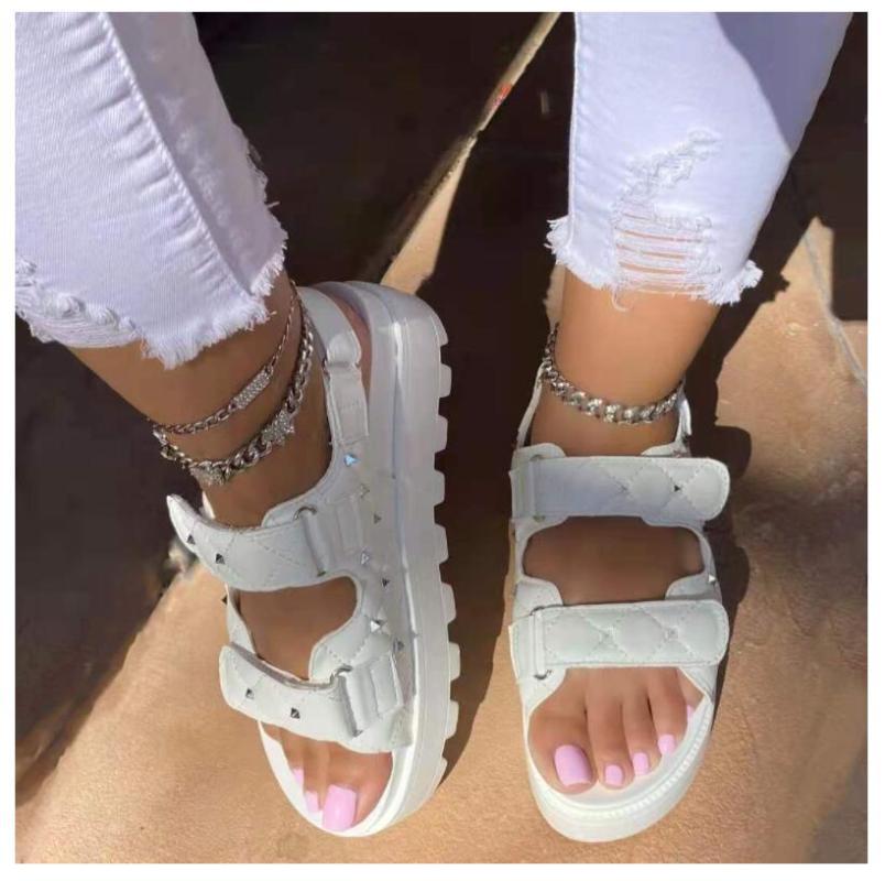 Sandals 2021 Summer Thick-soled Mid-heel Small Fragrance Ladies Large Size Women's Shoes Beach, Black
Sandals 2021 Summer Thick-soled Mid-heel Small Fragrance Ladies Large Size Women's Shoes Beach, Black