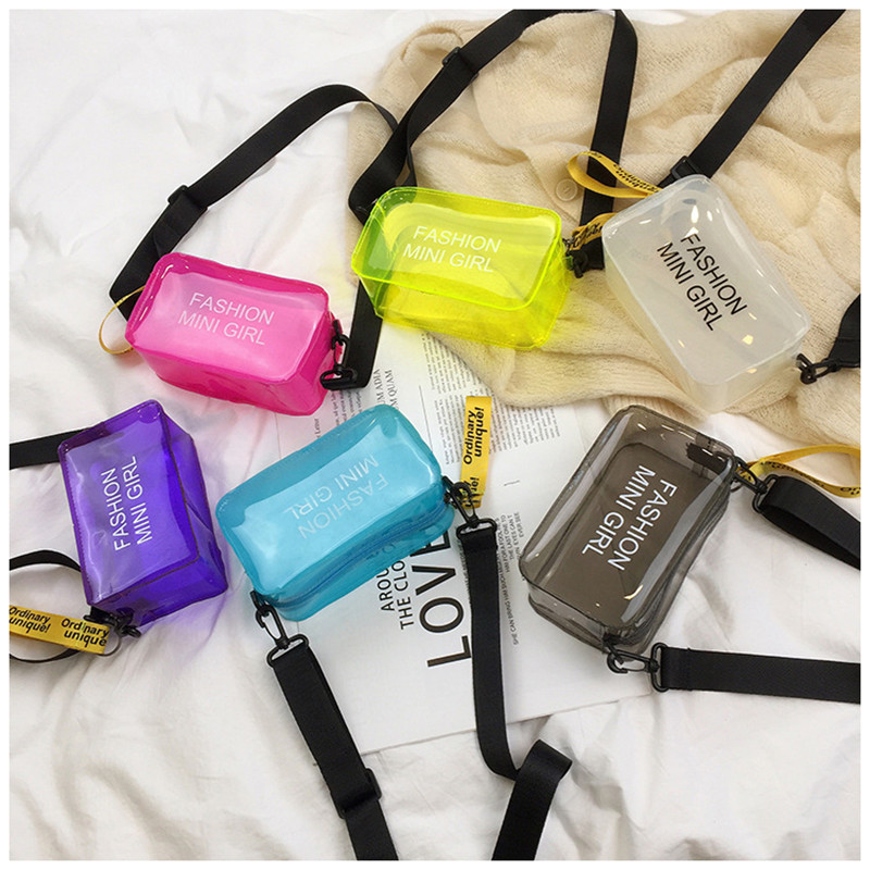 Transparent Jelly Shoulder Bags Fashion Mini Girl Letter Crossbody Bag PVC Girls Totes Messager Bags Travel Beach Phone Pouch Purse 19*11*7, List for mixed colors 
Transparent Jelly Shoulder Bags Fashion Mini Girl Letter Crossbody Bag PVC Girls Totes Messager Bags Travel Beach Phone Pouch Purse 19*11*7, List for mixed colors