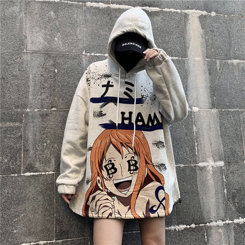 Sailor Moon Cartoon Print Hoodies Women Hooded Long Sleeve Autumn Winter Sweatshirts Harajuku Cute Kawaii Tops Oversize Pullover 201112