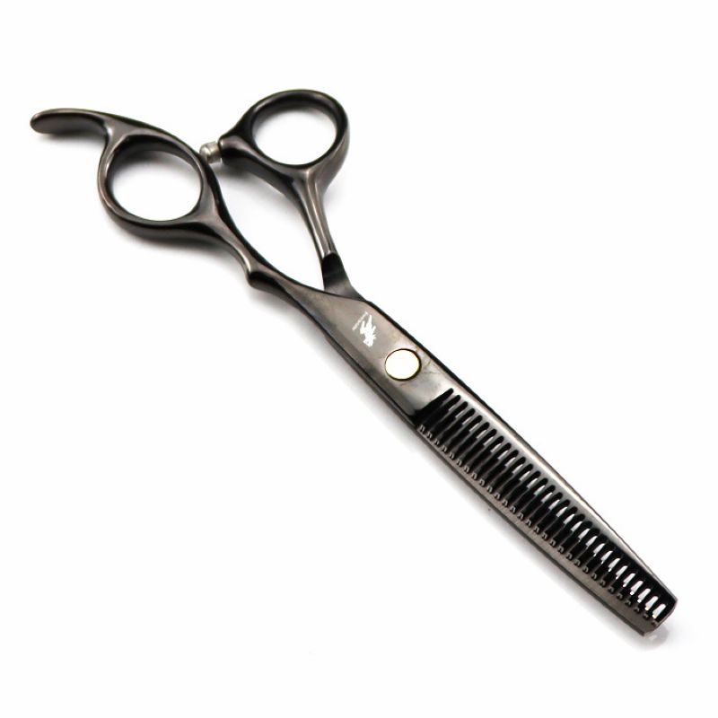 FREELANDER 5.5 inch/6.0 inch black hair scissors cutting / thinning scissors with comb and leather case