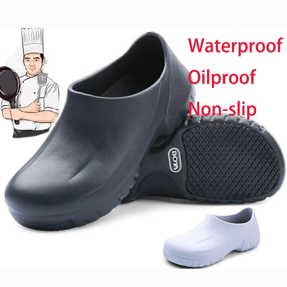 Hotel White Chef Shoes Restaurant Cook Non-slip Slippers Kitchen Work Oil-Proof Water-Proof for Flat Safety Shoes, 077-black
Hotel White Chef Shoes Restaurant Cook Non-slip Slippers Kitchen Work Oil-Proof Water-Proof for Flat Safety Shoes, 077-black