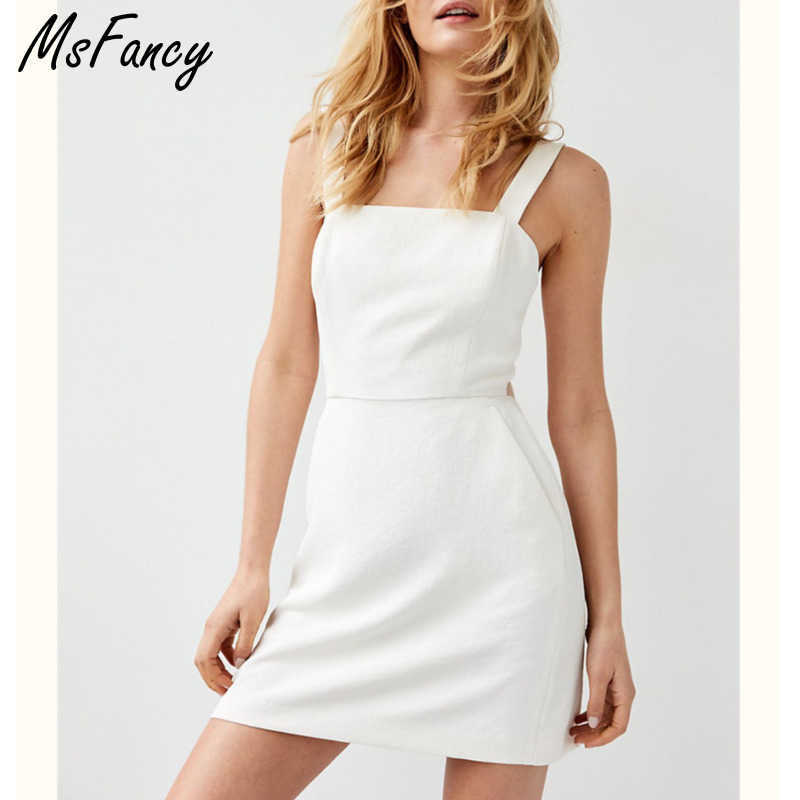 Msfancy Summer Camisole Mini Dress Women Sexy Backless Lace-up Robe Femme White Elegant High Waist Mini Robes 210604, Black
Msfancy Summer Camisole Mini Dress Women Sexy Backless Lace-up Robe Femme White Elegant High Waist Mini Robes 210604, Black
