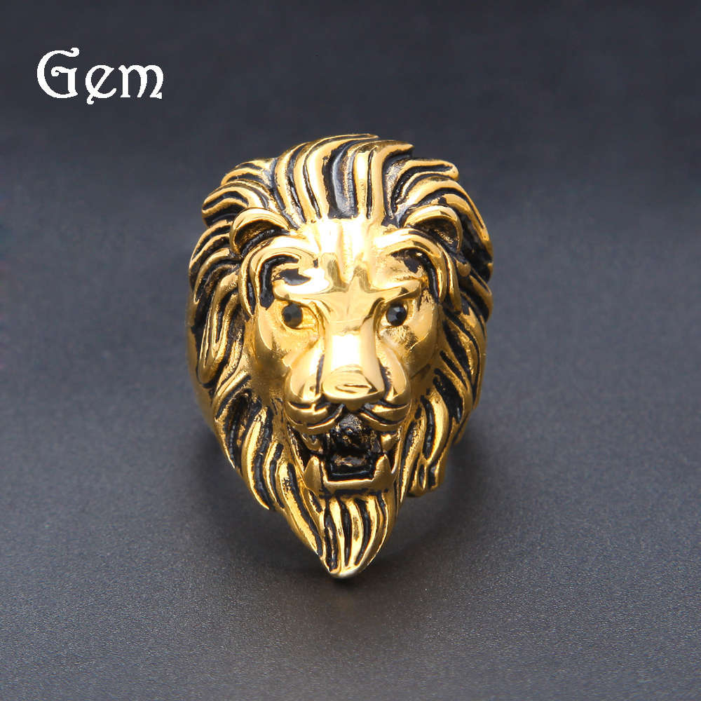 Hip hop color preserving big finger ring men's exaggerated lion head ring with black diamond
Hip hop color preserving big finger ring men's exaggerated lion head ring with black diamond