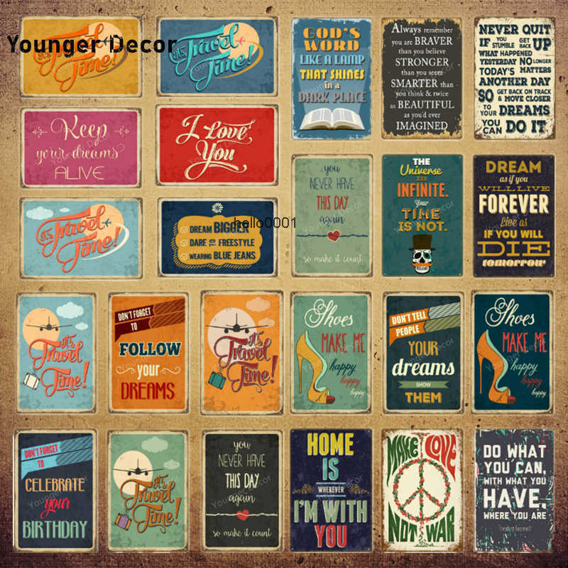 Make Love Not War Metal Poster Follow Your Dreams Tin Signs Quotation Wall Plaque For Pub Bar Club Cafe Family Decor YI-2331
Make Love Not War Metal Poster Follow Your Dreams Tin Signs Quotation Wall Plaque For Pub Bar Club Cafe Family Decor YI-2331