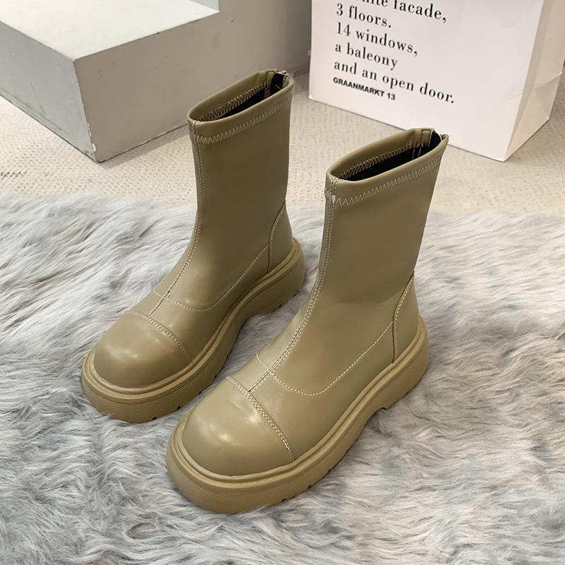 Boots 2022 Rear Zipper Luxury Designer Round Head Middle Calf Fashion Low-cut Rubber Women Autumn, White
Boots 2022 Rear Zipper Luxury Designer Round Head Middle Calf Fashion Low-cut Rubber Women Autumn, White