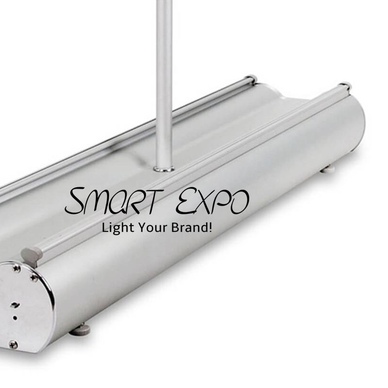 Double Roller Banner Stand for Promotion Campaign Advertising Display with 85x200cm Poster Printing Carry Bag Packing