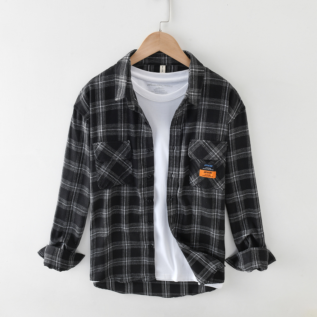 2021 New Autumn and Winter Mixture of Cotton High-end Casual Fashion Long Sleeve Thin Plaid Male Brand Shirt Vbld, Black pigment
2021 New Autumn and Winter Mixture of Cotton High-end Casual Fashion Long Sleeve Thin Plaid Male Brand Shirt Vbld, Black pigment