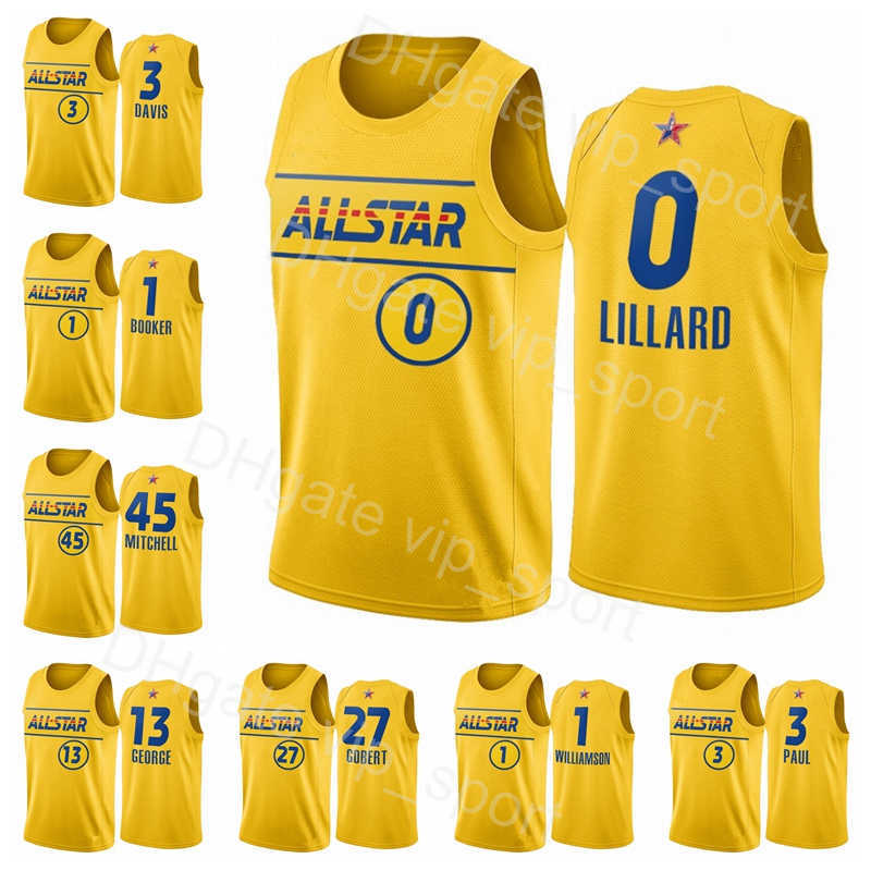 Basketball All-Star Jersey Davis 3 Paul George 13 Rudy Gobert Chris Paul 13 Zion Devin Booker Donovan Mitchell 45 Western Conference Yellow
Basketball All-Star Jersey Davis 3 Paul George 13 Rudy Gobert Chris Paul 13 Zion Devin Booker Donovan Mitchell 45 Western Conference Yellow
