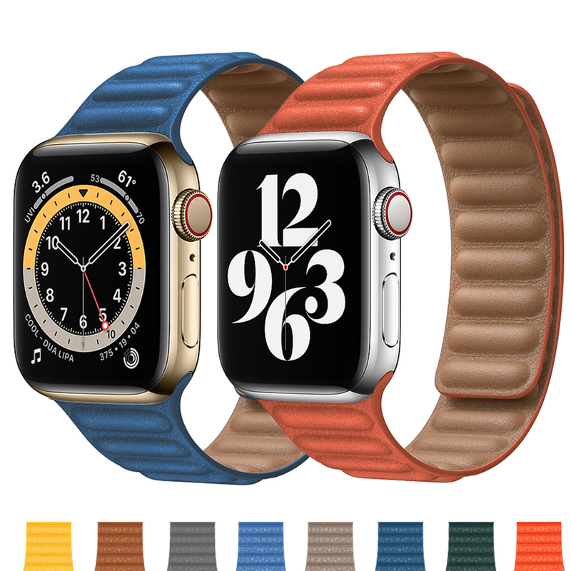 Leather Link strap For Apple watch band 44mm 40mm 38mm 42mm watchabnd 1:1 original Magnetic Loop bracelet iWatch seires 5 4 6 SE
Leather Link strap For Apple watch band 44mm 40mm 38mm 42mm watchabnd 1:1 original Magnetic Loop bracelet iWatch seires 5 4 6 SE