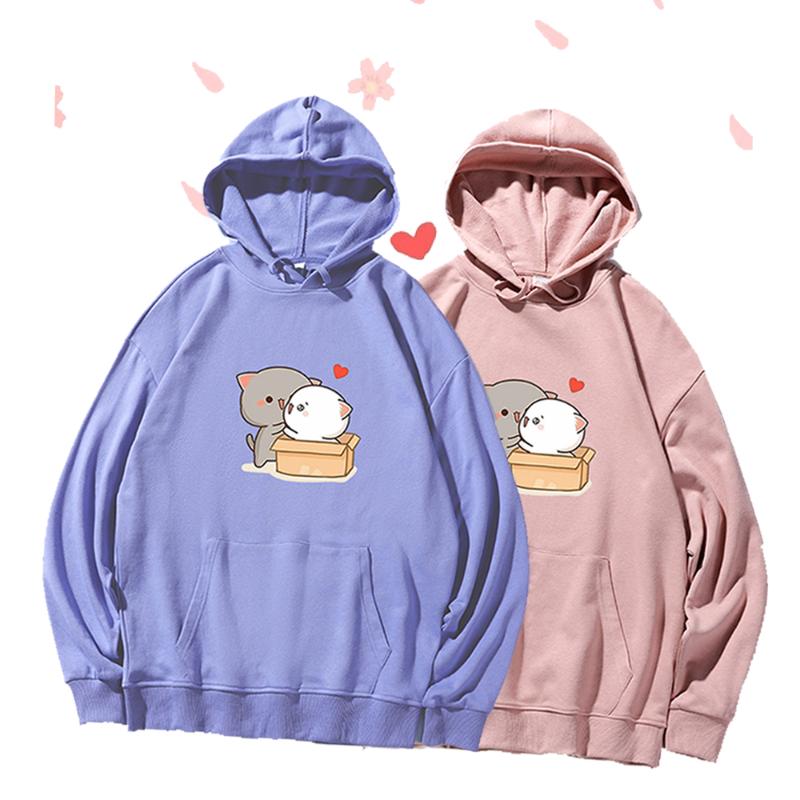 Women's Hoodies & Sweatshirts Cotton Pullover Women Cute Printing Harajuku Kawaii Sweats Female Itself Clothing Loose Thin Outwear Ladies, Black 
Women's Hoodies & Sweatshirts Cotton Pullover Women Cute Printing Harajuku Kawaii Sweats Female Itself Clothing Loose Thin Outwear Ladies, Black