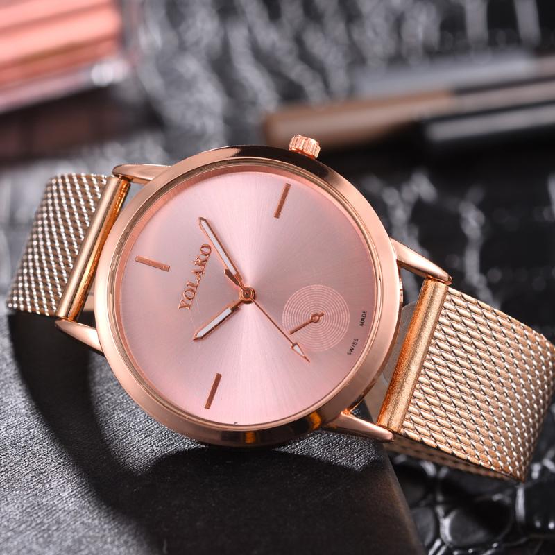 Wristwatches Fashionable High Hardness Glass Mirror Men And Women General Mesh Belt Watch Simple Female Luxury Gold Clock 
Wristwatches Fashionable High Hardness Glass Mirror Men And Women General Mesh Belt Watch Simple Female Luxury Gold Clock