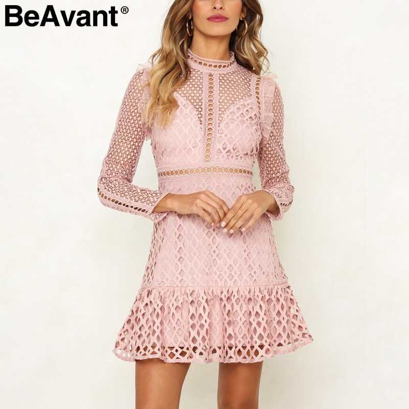 BeAvant O neck hollow out sexy winter dresses Sweet pink ruffle lace dress autumn High waist long sleeve party dress female 210709, White
BeAvant O neck hollow out sexy winter dresses Sweet pink ruffle lace dress autumn High waist long sleeve party dress female 210709, White