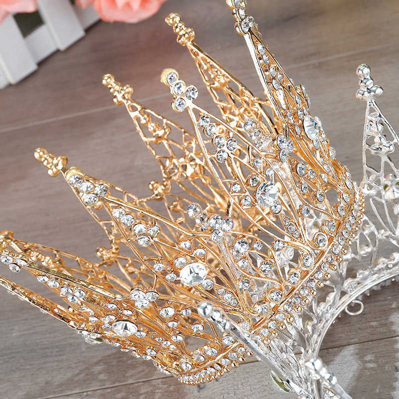 Fashion Pageant Bride Tiara Crown hair accessories Wedding jewelry Show dress Headdress Queen Diadem Prom 210707