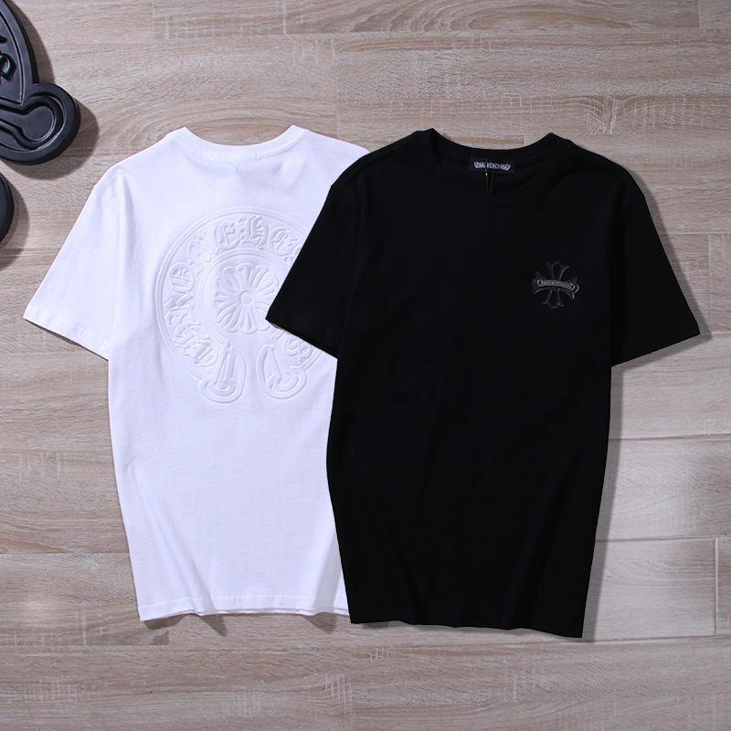 t shirt chh 2021 spring summer couple sanskrit cross double embossed round neck men's and women's top, White;black
t shirt chh 2021 spring summer couple sanskrit cross double embossed round neck men's and women's top, White;black