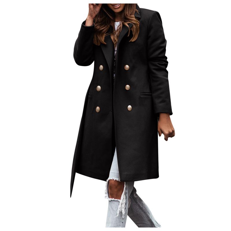Women's Jackets Faux Wool Coat Thin Trench Jacket Suit Collar Double-Breasted Long-Sleeve Belt Button Woollen Coats, Black;brown
Women's Jackets Faux Wool Coat Thin Trench Jacket Suit Collar Double-Breasted Long-Sleeve Belt Button Woollen Coats, Black;brown