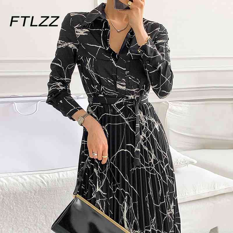 Korean Vintage Blouse Dres Slim Turn Down Collar Printed Dresses Spring Autumn Long Sleeve Patchwork Pleated Robe 210602, Black printed
Korean Vintage Blouse Dres Slim Turn Down Collar Printed Dresses Spring Autumn Long Sleeve Patchwork Pleated Robe 210602, Black printed