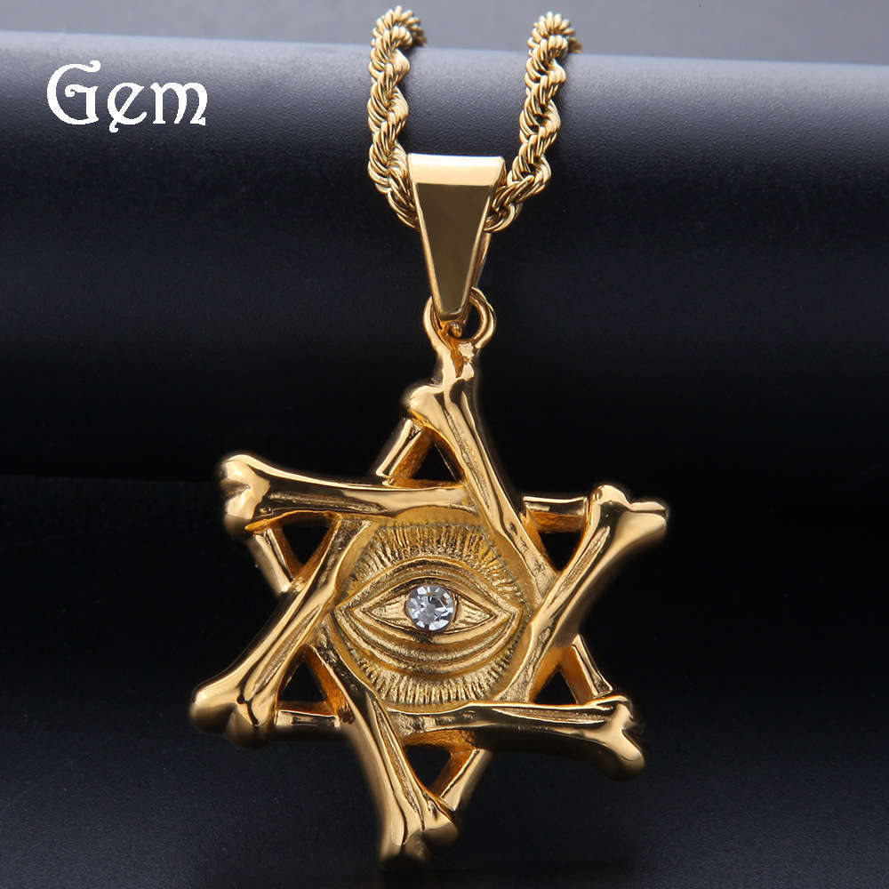New personalized men's and women's trend stainless steel David Star Pendant diamond Eye Pendant gummy jewelry
New personalized men's and women's trend stainless steel David Star Pendant diamond Eye Pendant gummy jewelry
