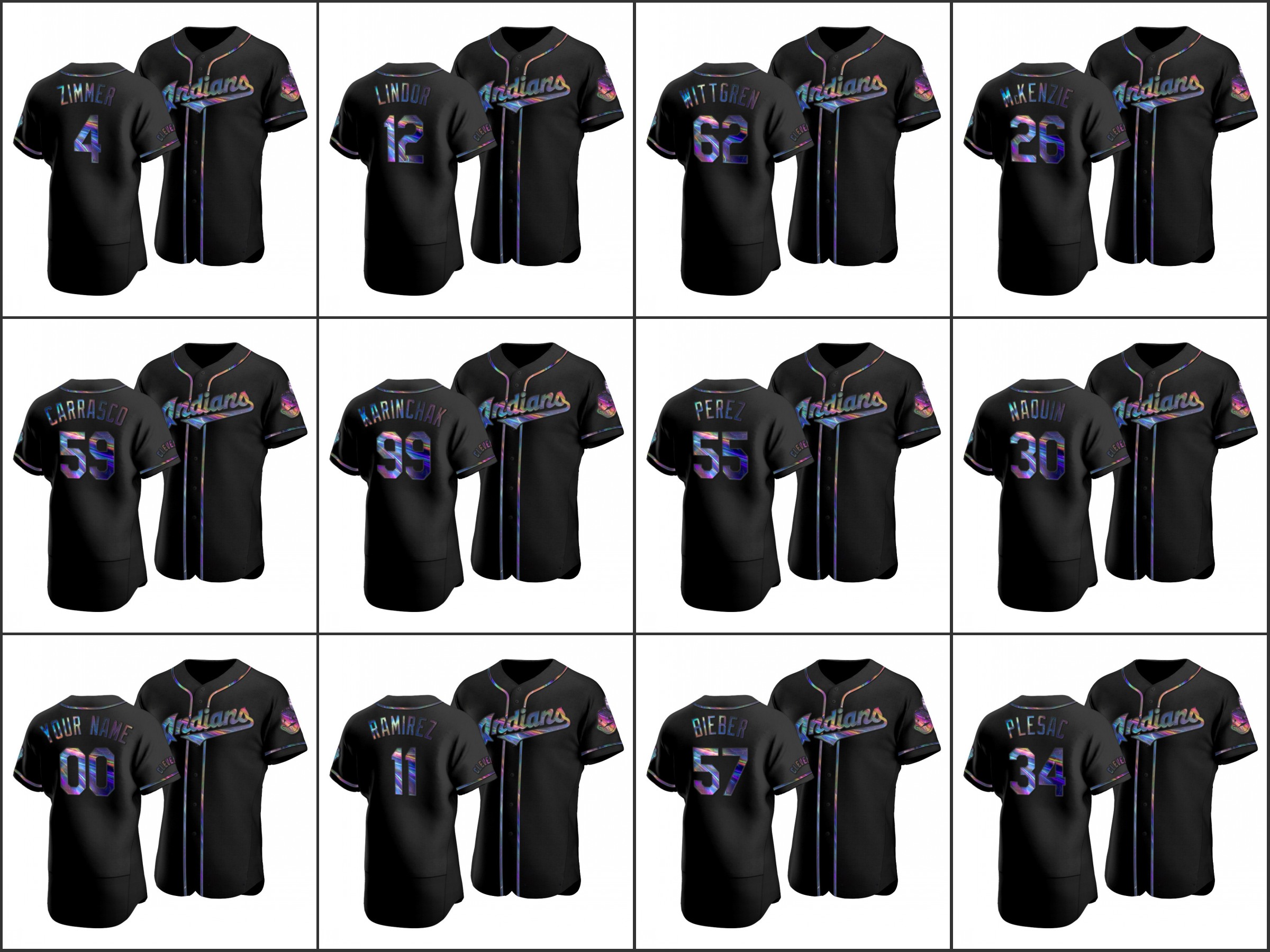 Men ClevelandIndians #12 Francisco Lindor 34 Zach Plesac 99 James Karinchak Women Youth Custom Iridescent Holographic Limited Authentic Jersey
Men ClevelandIndians #12 Francisco Lindor 34 Zach Plesac 99 James Karinchak Women Youth Custom Iridescent Holographic Limited Authentic Jersey