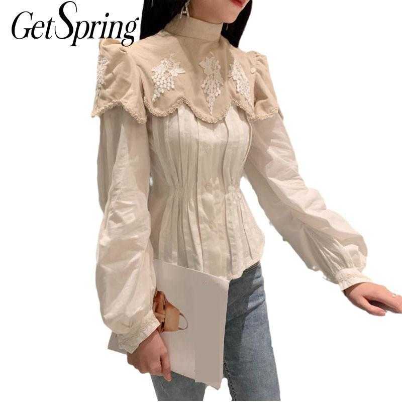 GetSpring Women Blouse Stand Collar Long Sleeve Shirt Patchwork Puff Sleeves Ladies Tops Retro Woman Autumn Winter 210601, As picture
GetSpring Women Blouse Stand Collar Long Sleeve Shirt Patchwork Puff Sleeves Ladies Tops Retro Woman Autumn Winter 210601, As picture
