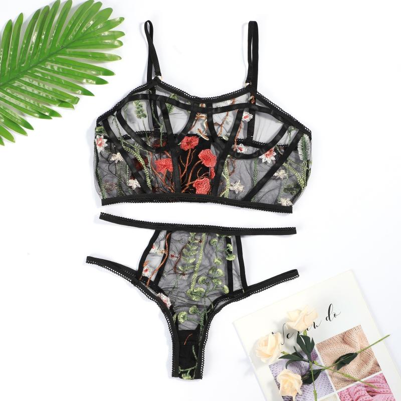 Bras Sets Women Sexy Lace Floral Bra Set Transparent Erotic Top Thong Push Up Bikini Underwear Suit Exotic Apparel Femenina Plus Size, Black
Bras Sets Women Sexy Lace Floral Bra Set Transparent Erotic Top Thong Push Up Bikini Underwear Suit Exotic Apparel Femenina Plus Size, Black