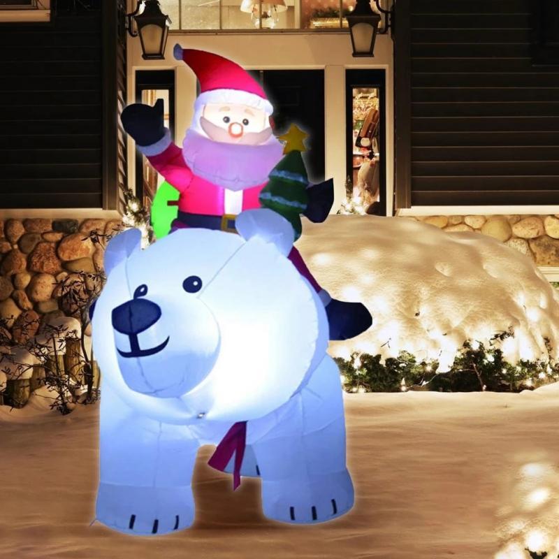 Christmas Decorations Inflatable Santa Claus Riding Polar Bear 2M Toy Doll Indoor Outdoor Garden Xmas Decoration
Christmas Decorations Inflatable Santa Claus Riding Polar Bear 2M Toy Doll Indoor Outdoor Garden Xmas Decoration