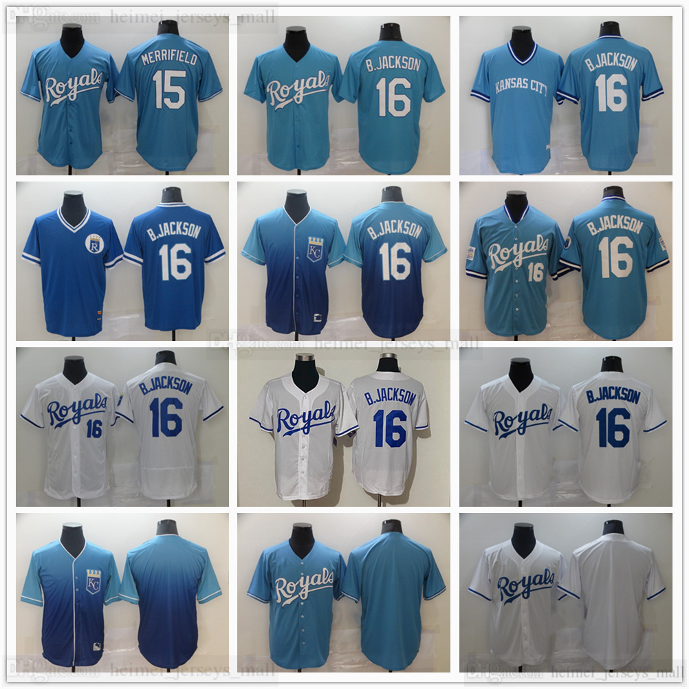 Retro Stitched Baseball 16 Bo Jackson Jerseys White Blue 15 Whit Merrifield Jersey Blank No Number Name for Man, Blue;black
Retro Stitched Baseball 16 Bo Jackson Jerseys White Blue 15 Whit Merrifield Jersey Blank No Number Name for Man, Blue;black