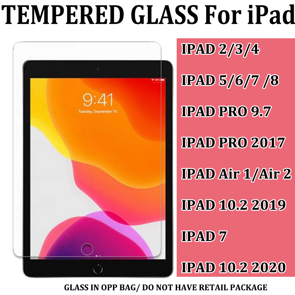For IPAD 8 7 6 5 4 3 2 1 PRO 2017 IPAD AIR 1 AIR 2 9.7 inch ipad 10.2 2020 10.2 inch Tablet Tempered Glass Screen Protector
For IPAD 8 7 6 5 4 3 2 1 PRO 2017 IPAD AIR 1 AIR 2 9.7 inch ipad 10.2 2020 10.2 inch Tablet Tempered Glass Screen Protector