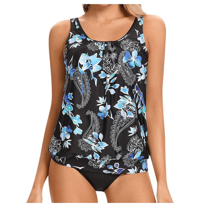 Women's Swimwear Fashion Women Swimsuit Floral Print Strappy Back Sleevless Tops Thong Set Beach Swimsuits Swimdress Two Piece Plus Size #T2, Black
Women's Swimwear Fashion Women Swimsuit Floral Print Strappy Back Sleevless Tops Thong Set Beach Swimsuits Swimdress Two Piece Plus Size #T2, Black