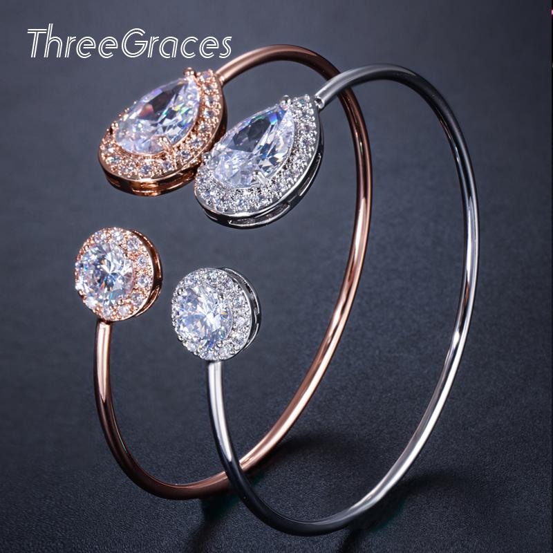 Bangle ThreeGraces Trendy Inlaid Cubic Zircon Open Bracelet Rose Gold Color Cuff Bangles For Women Jewellery Accessories BA022, Black
Bangle ThreeGraces Trendy Inlaid Cubic Zircon Open Bracelet Rose Gold Color Cuff Bangles For Women Jewellery Accessories BA022, Black
