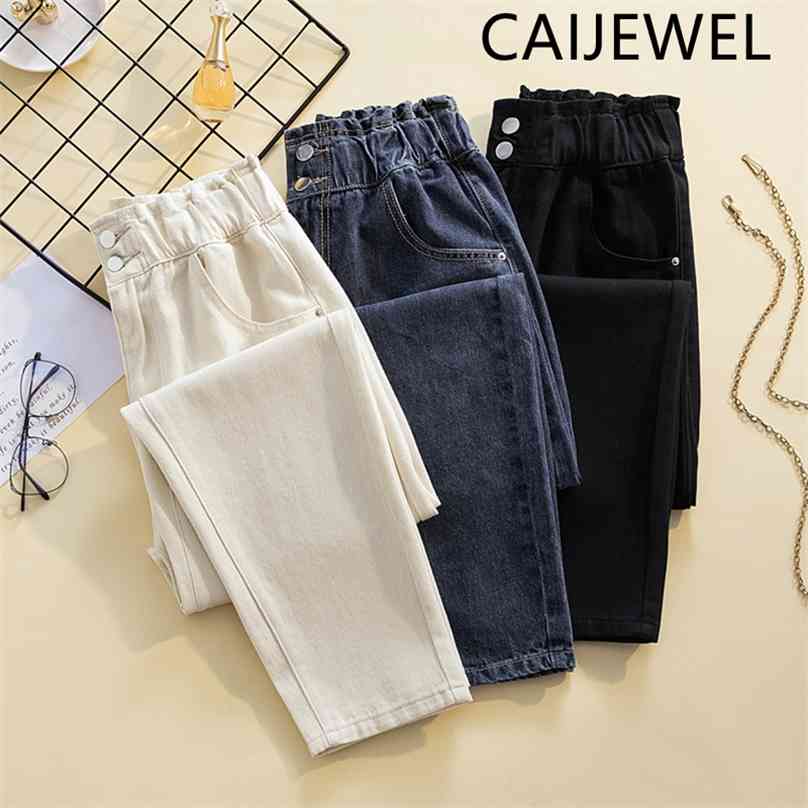 Women's Jeans Plus Size High Waist Harem Denim Pants Baggy Femme Vintage Straight Trouser Casual Oversize Mom 210922