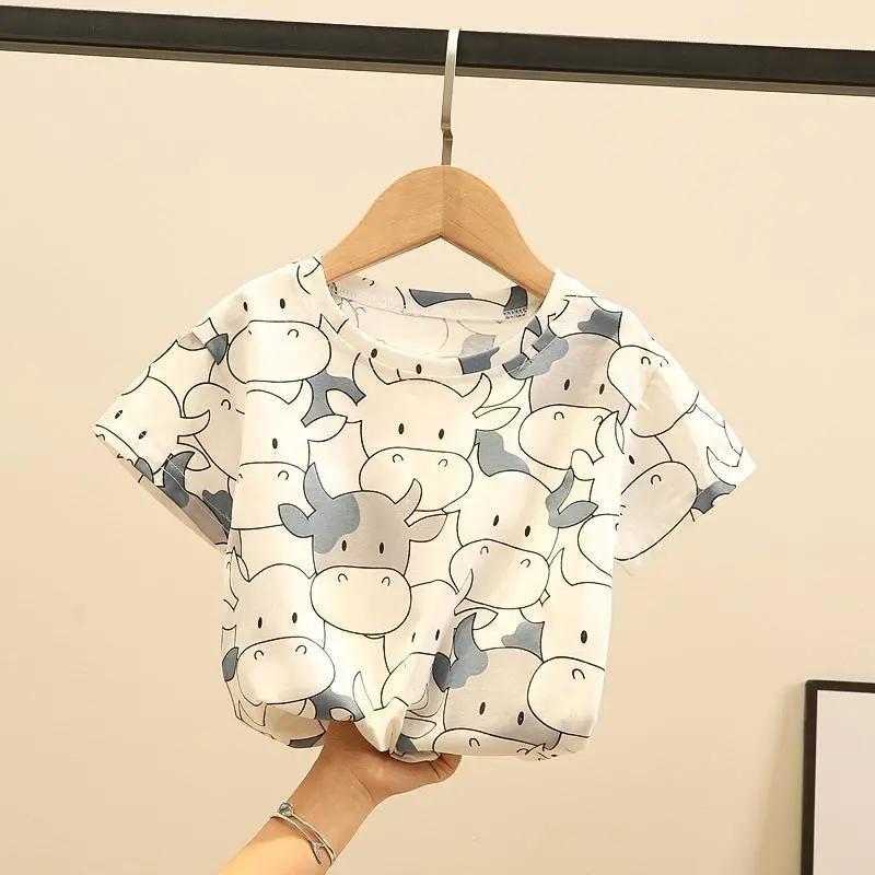 T-shirts VIDMID Boys Cotton T-shirt Children's Summer Clothes Foreign Style Short Sleeve Thin Fashion Tops P5350, Blue
T-shirts VIDMID Boys Cotton T-shirt Children's Summer Clothes Foreign Style Short Sleeve Thin Fashion Tops P5350, Blue