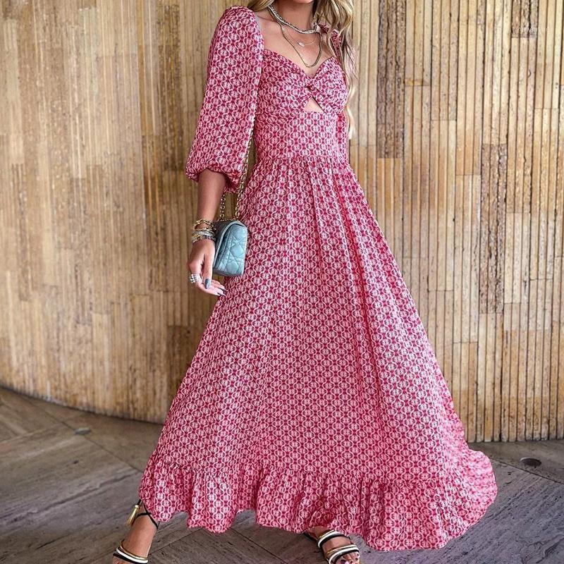 Casual Dresses 2021 Hollow Loose Maxi Dress2021 Summer Sundress Sweet Girl With Square Collar Slim Fashion Lantern Sleeve A-line Dress, Red
Casual Dresses 2021 Hollow Loose Maxi Dress2021 Summer Sundress Sweet Girl With Square Collar Slim Fashion Lantern Sleeve A-line Dress, Red