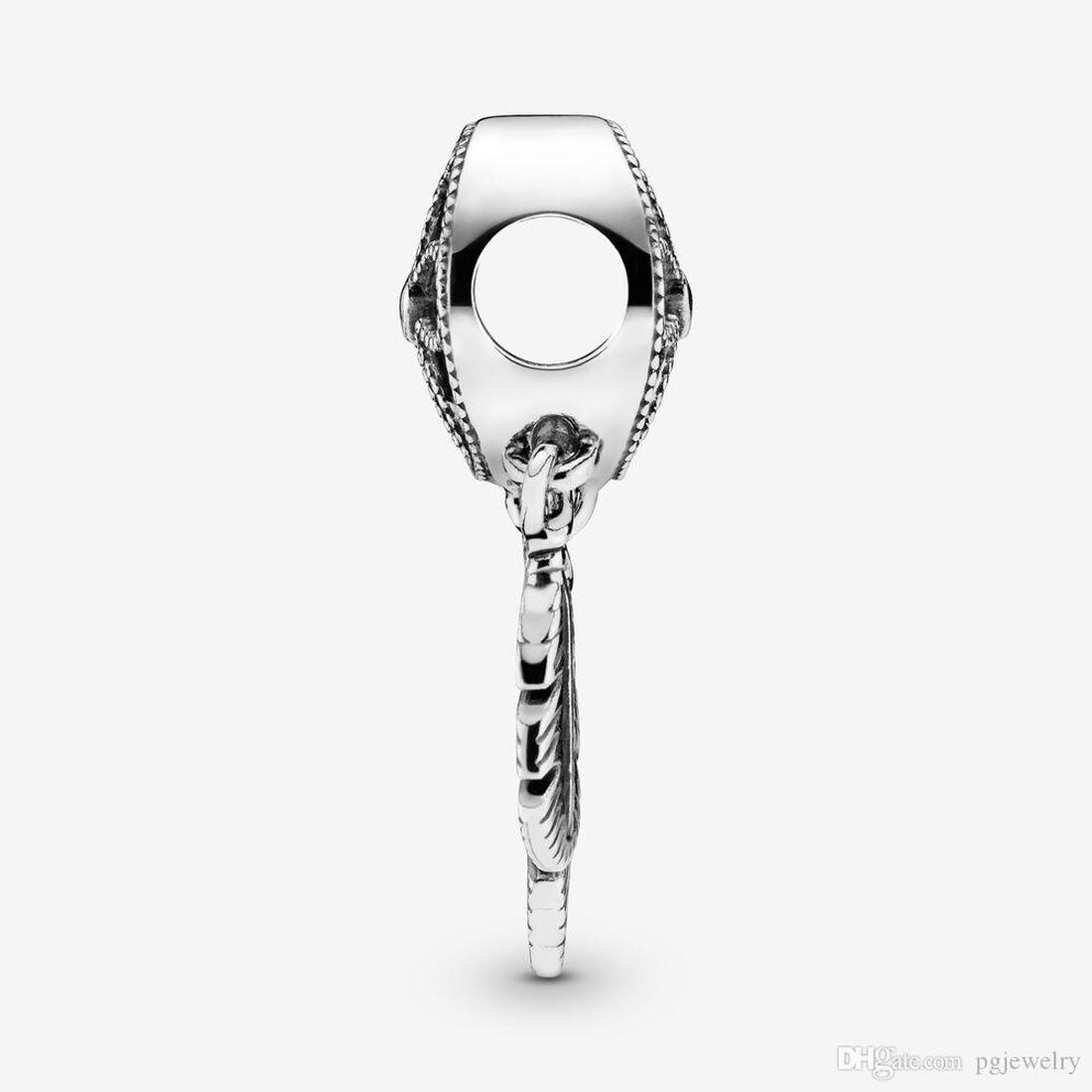 Genuine New Arrival 925 Sterling Silver Spiritual Dreamcatcher Dangle Charm Fit Original European Bracelet Fashion Jewelry Accessories