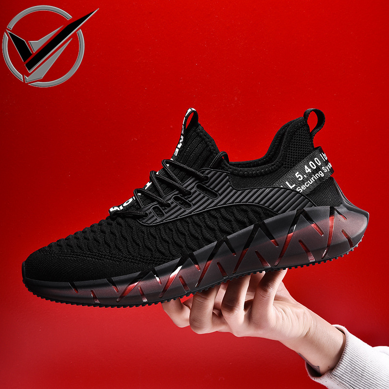 New men's shoes sports sneakers lightweight breathable mesh running shoes flying woven casual Coconut shoes, Black
New men's shoes sports sneakers lightweight breathable mesh running shoes flying woven casual Coconut shoes, Black