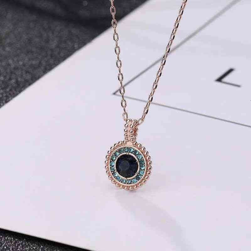 Shijia Austria Round Eye Design Devil's Necklace Crystal Element Pendant