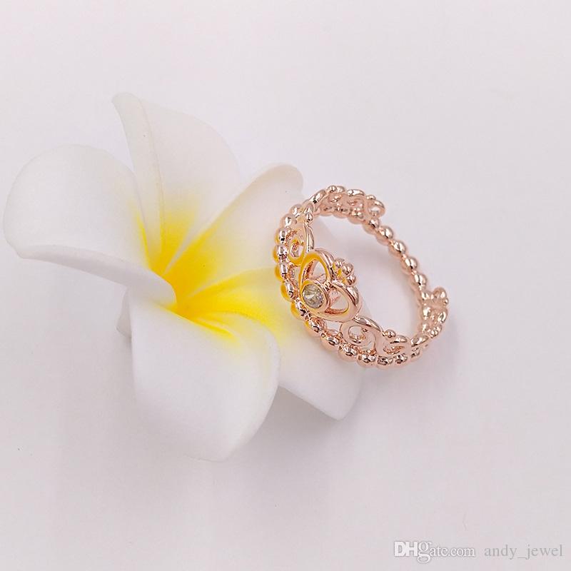 Rose Gold Plated & 925 Sterling Silver Ring My Princess Tiara European Pandora Style Jewelry Charm Crown Ring Gift 180880CZ
Rose Gold Plated & 925 Sterling Silver Ring My Princess Tiara European Pandora Style Jewelry Charm Crown Ring Gift 180880CZ