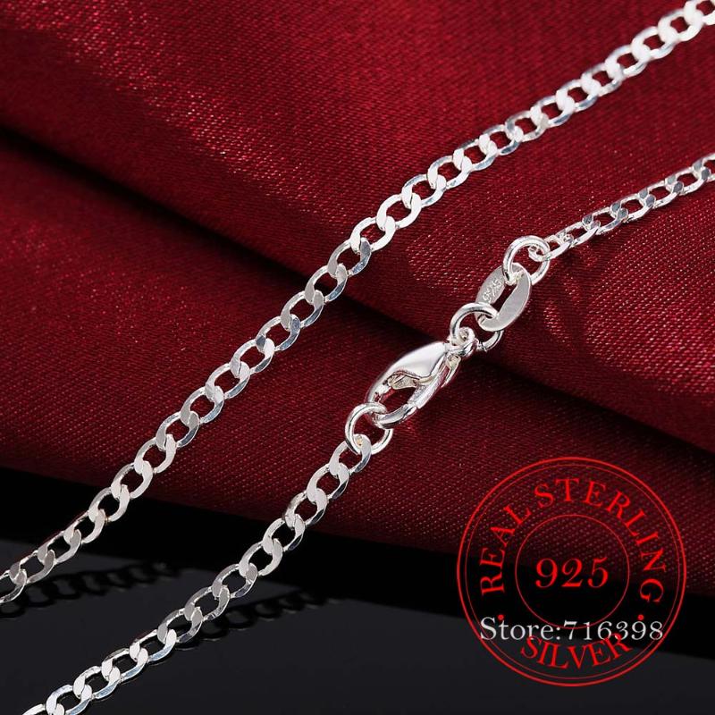 Chains 2MM 16inch-30inch Sideway Curb Chain Necklaces Fine Men Jewelry 925 Sterling Silver Necklace Colar For Women/dafa
Chains 2MM 16inch-30inch Sideway Curb Chain Necklaces Fine Men Jewelry 925 Sterling Silver Necklace Colar For Women/dafa