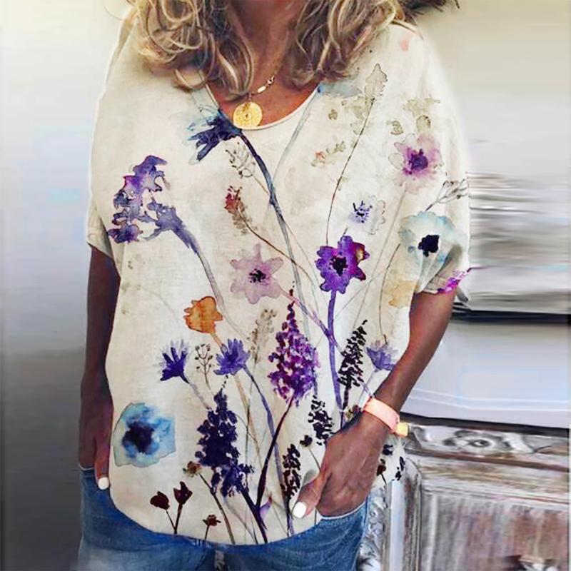 Women' Blouses & Shirts Fashion Floral Print Blouse Pullover Ladies Knitted Short Sleeve V-Neck Plus Size Vintage Casual Tops Blusas Y Cami, White
Women' Blouses & Shirts Fashion Floral Print Blouse Pullover Ladies Knitted Short Sleeve V-Neck Plus Size Vintage Casual Tops Blusas Y Cami, White