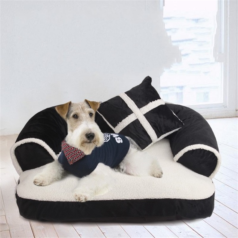 New Four seasons Pet Dog Sofa Beds With Pillow Detachable Wash Soft Fleece Cat Bed Warm Chihuahua Small Dog Bed 675 K2 от DHgate WW