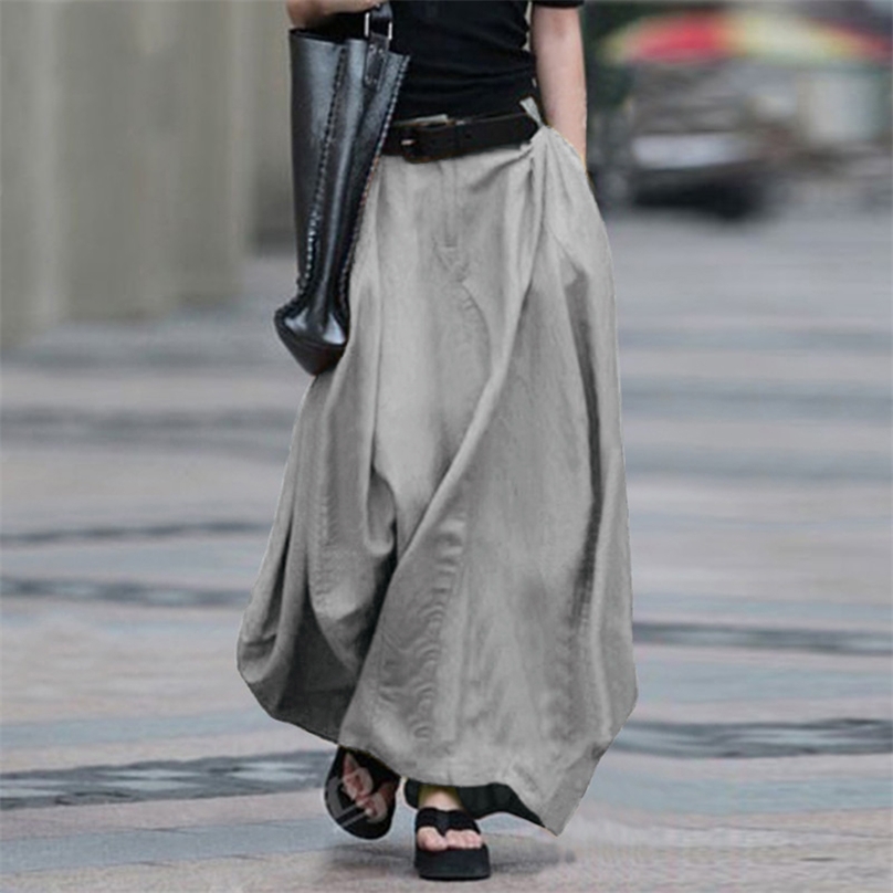 Summer Long Skirt Women Plus Size 5XL Vintage Elastic High Waist Split Hem Pockets Soft Loose Solid A-Line Skirts Femle 210629, Black
Summer Long Skirt Women Plus Size 5XL Vintage Elastic High Waist Split Hem Pockets Soft Loose Solid A-Line Skirts Femle 210629, Black