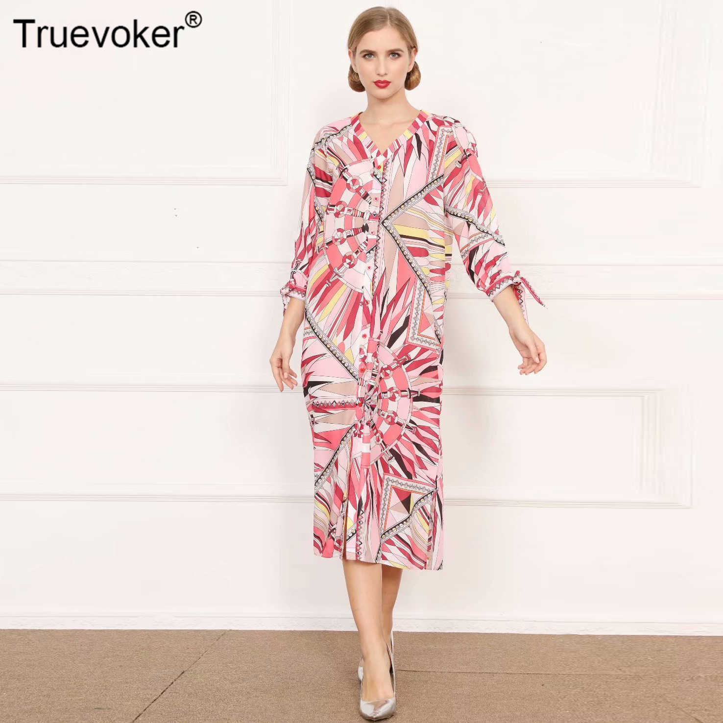 Truevoker Female Runway Fashion Party Dres's 3/4 Sleeves Pink Abstract Print Resort Loose Straight Dresses 210602
Truevoker Female Runway Fashion Party Dres's 3/4 Sleeves Pink Abstract Print Resort Loose Straight Dresses 210602