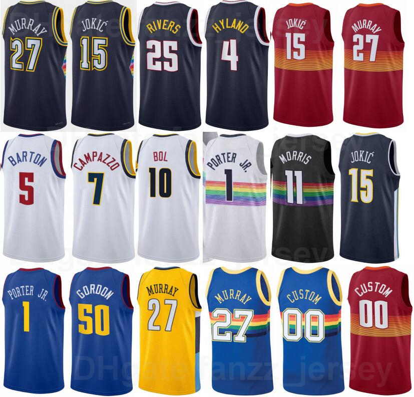 Screen Print Basketball Monte Morris Jersey 11 Facundo Campazzo 7 Bol 10 JaMychal Green 0 PJ Dozier 35 Michael Porter Jr 1 Gary Clark Black White Red Navy Blue
Screen Print Basketball Monte Morris Jersey 11 Facundo Campazzo 7 Bol 10 JaMychal Green 0 PJ Dozier 35 Michael Porter Jr 1 Gary Clark Black White Red Navy Blue