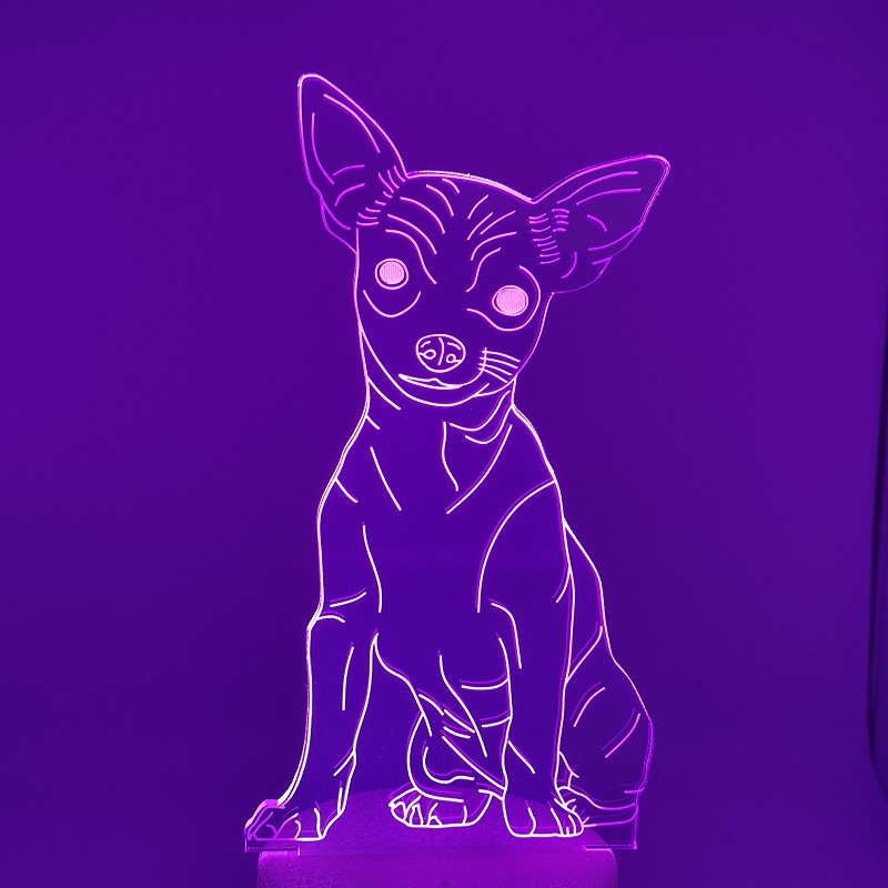 NEW ARRIVAL 3D Illusion Lamp Pet dog Chihuahua 7 Color Change Touch Switch LED Night Light Acrylic Desk lamp with crack base
NEW ARRIVAL 3D Illusion Lamp Pet dog Chihuahua 7 Color Change Touch Switch LED Night Light Acrylic Desk lamp with crack base