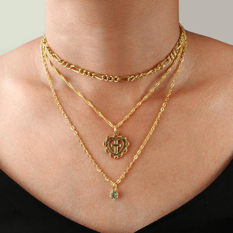 Pendant Necklaces Trend Peach Heart Necklace Jewelry European And American Fashion Crystal Multi Layer Clavicle Chain
Pendant Necklaces Trend Peach Heart Necklace Jewelry European And American Fashion Crystal Multi Layer Clavicle Chain