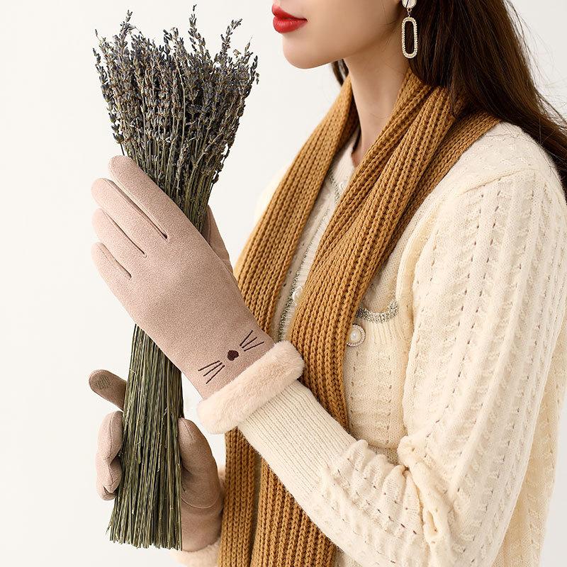 Sports Gloves 1 Pair Fashion Women Autumn Winter Cute Furry Warm Mitts Full Finger Mittens Outdoor Sport Female Screen, Khaki
Sports Gloves 1 Pair Fashion Women Autumn Winter Cute Furry Warm Mitts Full Finger Mittens Outdoor Sport Female Screen, Khaki
