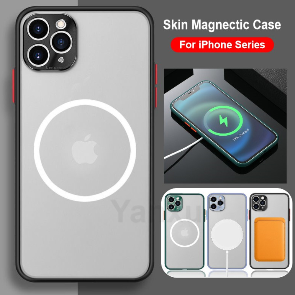 Magsafe Wireless Charger Case For iPhone 12 Mini 11Pro X XS Max XR 8 7 Plus Frosted Shockproof Metal Lens Protection Cover
Magsafe Wireless Charger Case For iPhone 12 Mini 11Pro X XS Max XR 8 7 Plus Frosted Shockproof Metal Lens Protection Cover